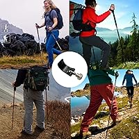 Vista 5 de Paquete de 2 manijas de bloqueo para bastón de caminar, poste de escalada, bloqueo externo, clips de bloqueo para bastón de trekking, pieza