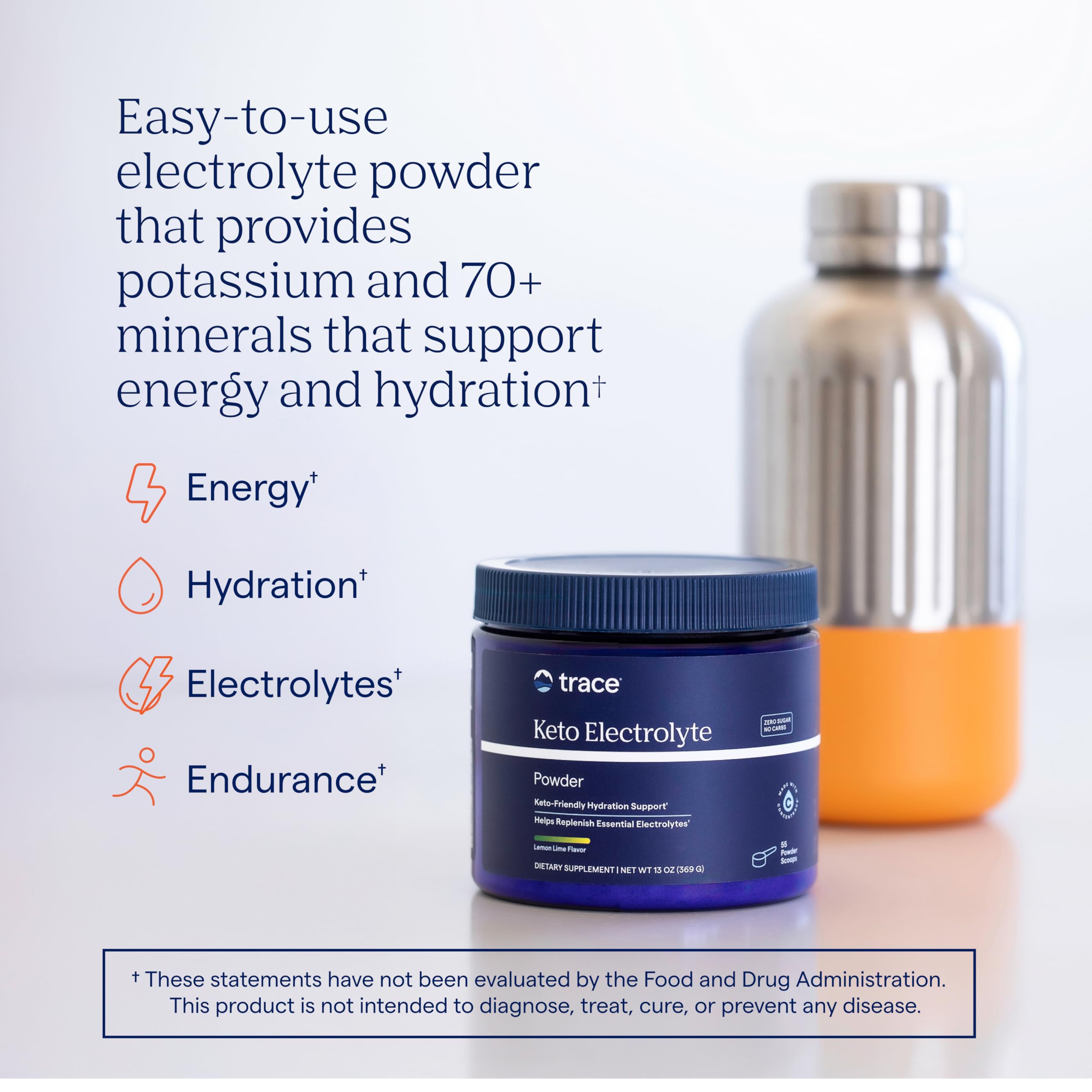 Trace Minerals Hydro Pak Keto Electrolyte, Lemon Lime, 55 Servings — Amazon image 2