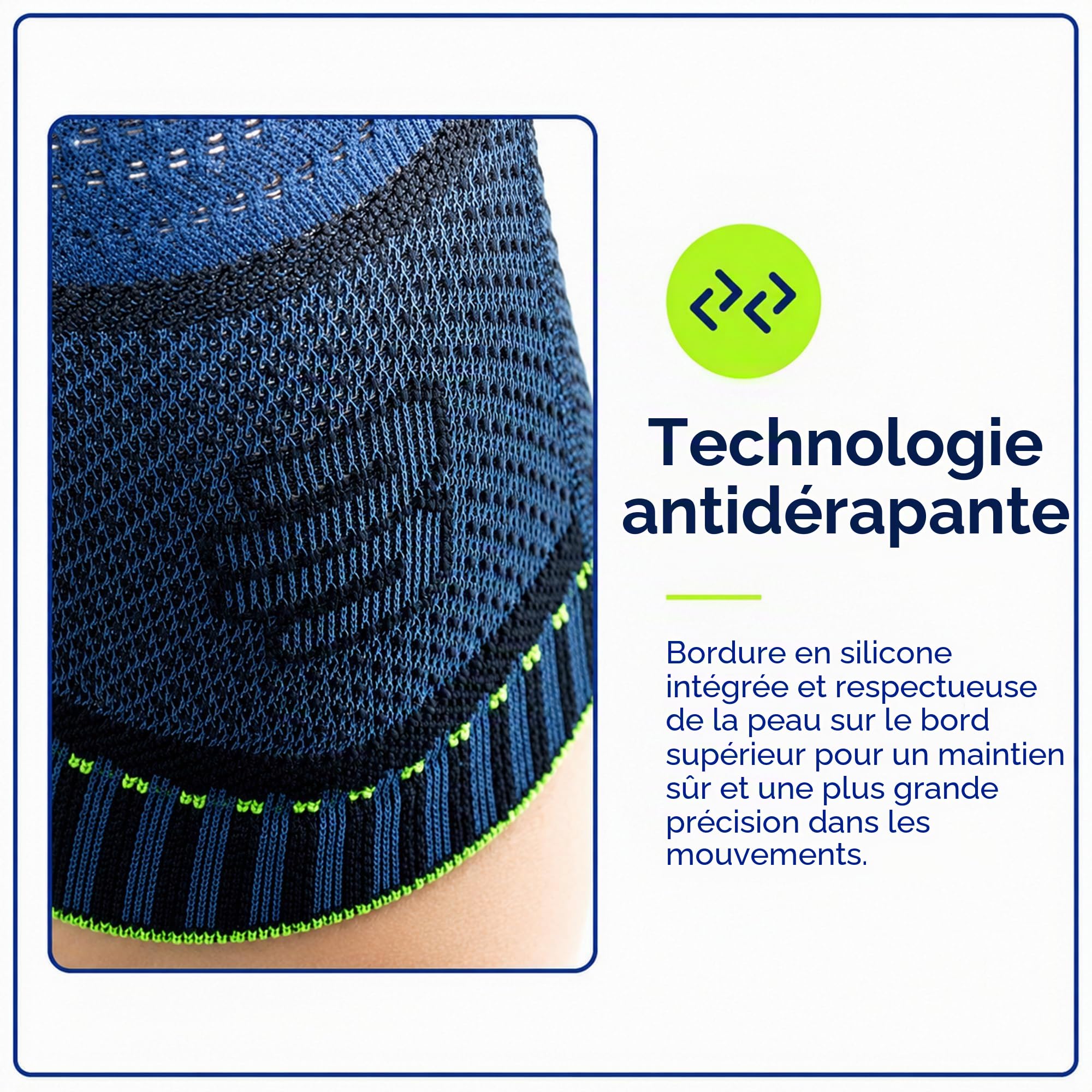 BAUERFEIND Genouillère „Knee Support“ avec Anneau en Silicone, Droit/Gauche