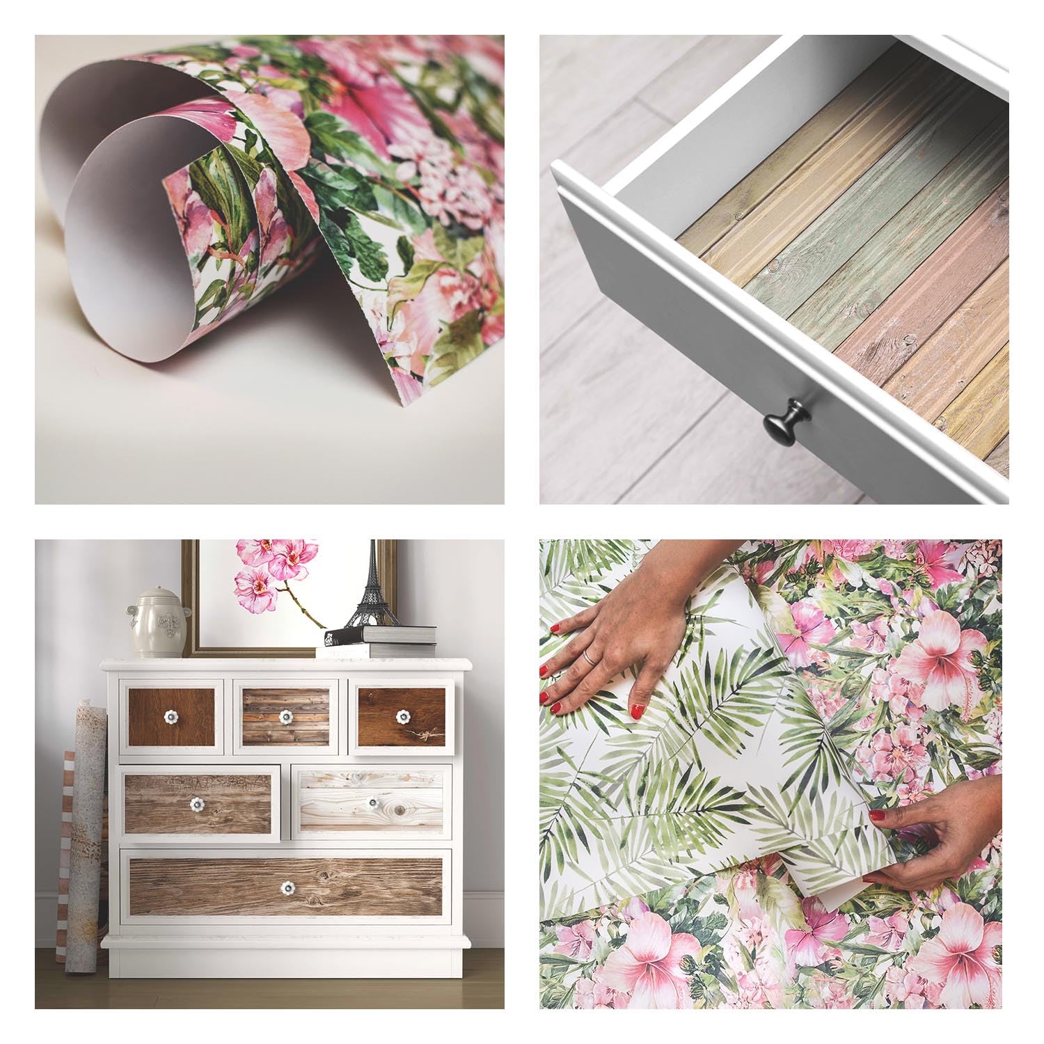 Klebefolie für Deko 65x130 cm | Wasserabweisend | für Küche, Schlafzimmer, Kleiderschrank | Einfache Anwendung | Leicht zu Reinigen | Selbstklebend | Deko-Folie