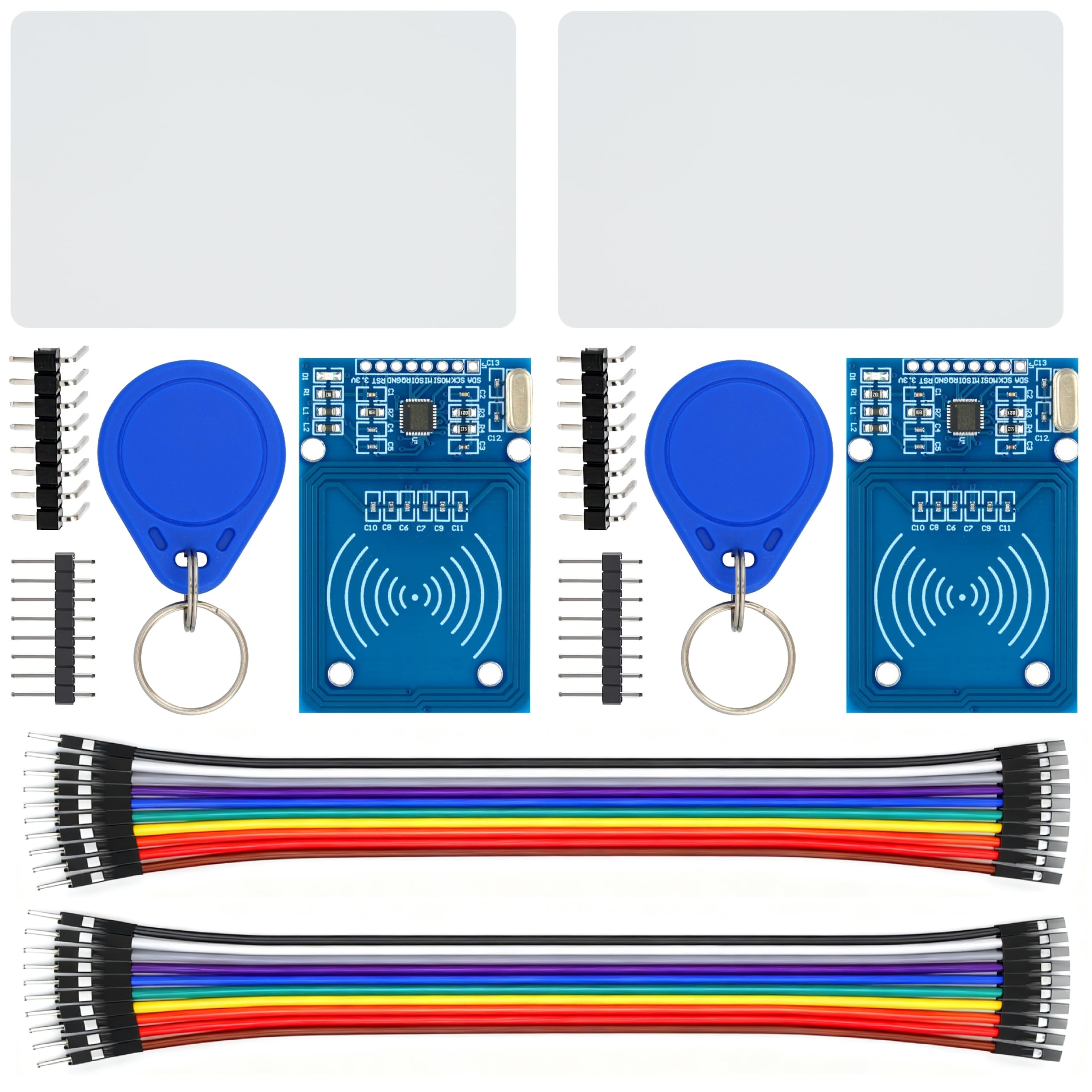 WWZMDiB 2 Pcs Reader Writer Module Kit Compatible with Mifare RC522 RFID for Arduino Raspberry Pi STM32