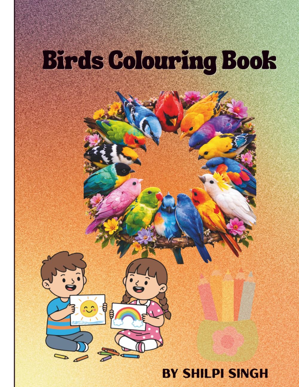 Bird Colouring Book for kids 4-6 years