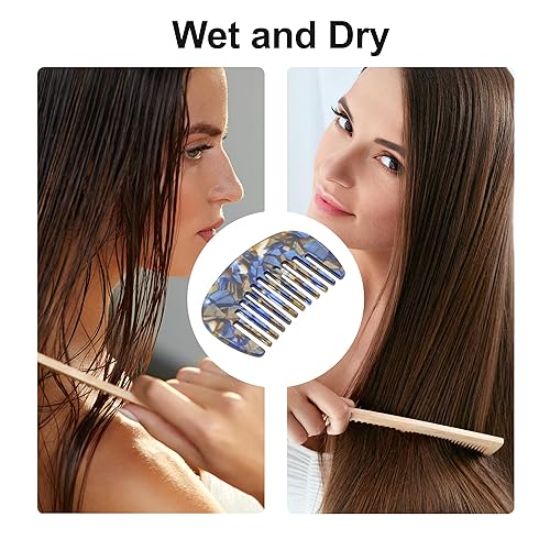 Miniatura 62 de VOCOSTE Mini peine para el cabello de dientes anchos, peine antiestático de tamaño de bolsillo para cabello grueso y rizado, cuidado del cabello