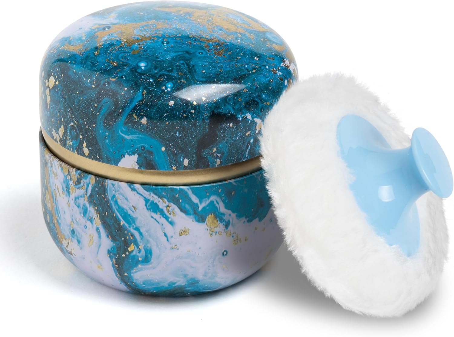 Powder Puff and Powder Container for Body Dusting Powder