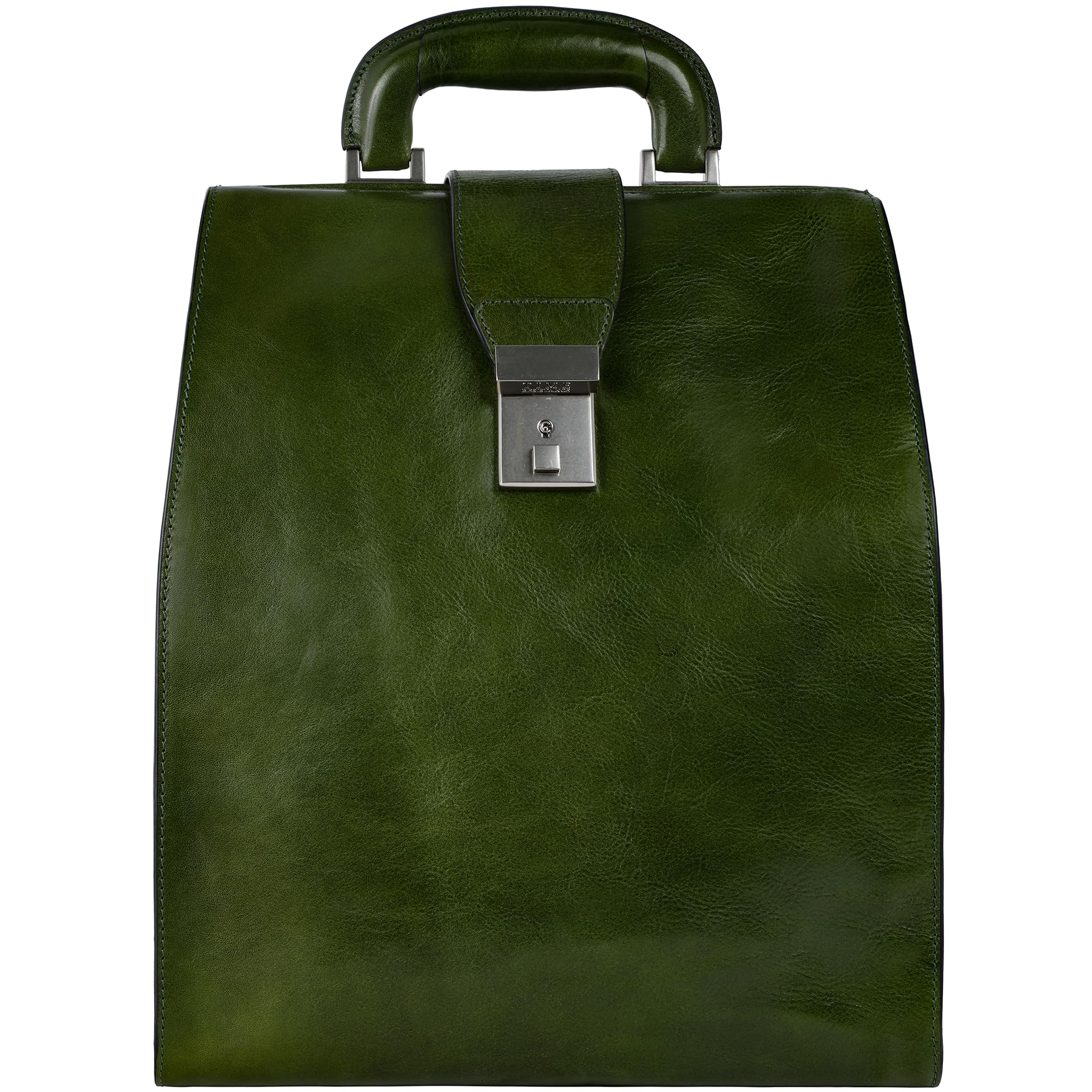 Time Resistance Leather Backpack for Men and Women - Business Rucksack Laptop Bag Green