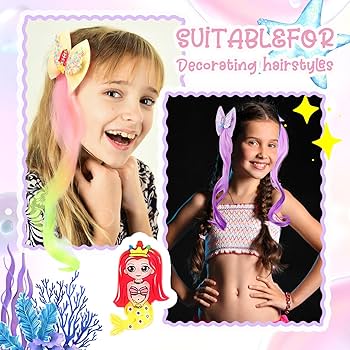 Amazon.com : Waydress 6 Color Hair Extension Clips, Mermaid
