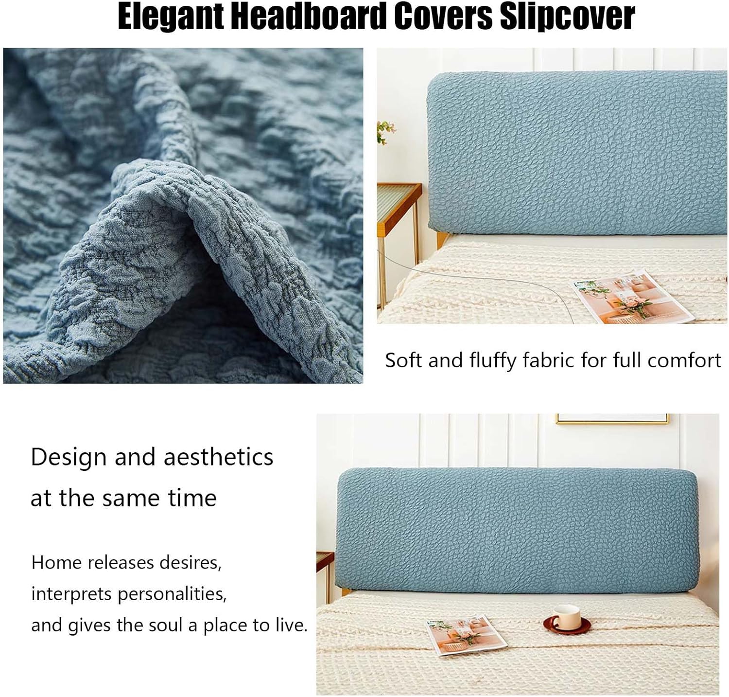 UYSELA Headboard Covers for Double Bed, Headboard Covers Slipcover, Stretch Bed Headboard Cover Dustproof Protector Cover for Bedroom Decoration