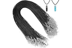 Tudomro Waxed Leather Necklace Cord Bulk with Clasp