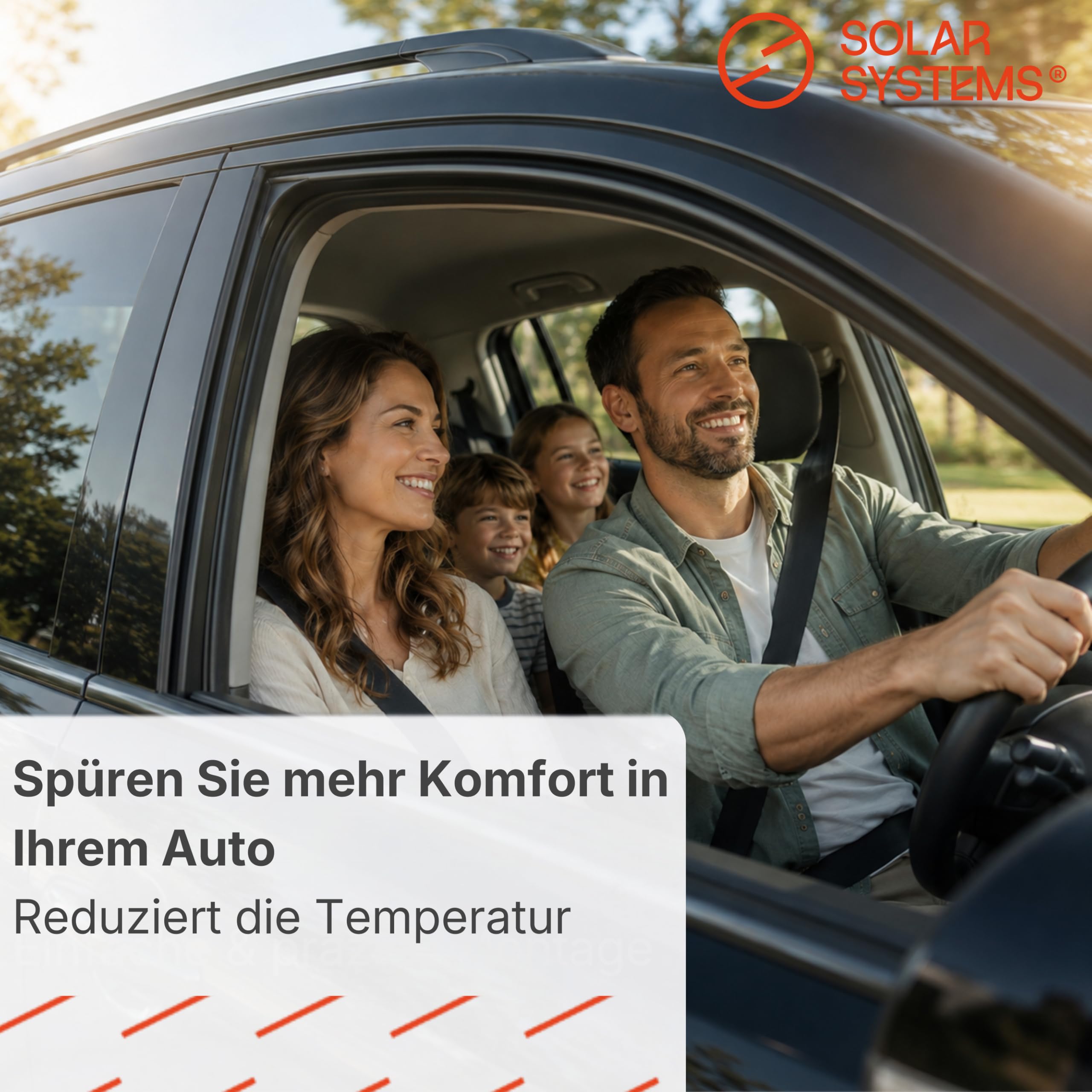 SOLAR SYSTEMS - Tönungsfolie Auto - Scheibentönungsfolie - mit Montagesatz - Scheiben Tönung Folie ABG Konform, mit Sonnenschutz & Anti-Scratch - Panthera Folie 295c 95% Schwarz 75x300cm