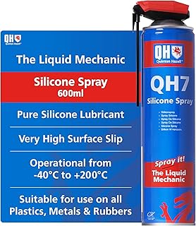Quinton Hazell QH7 Spray Silicone 600 ML – Lubrifiant Universel, Glisse Élevée, Propriétés Hydrophobes
