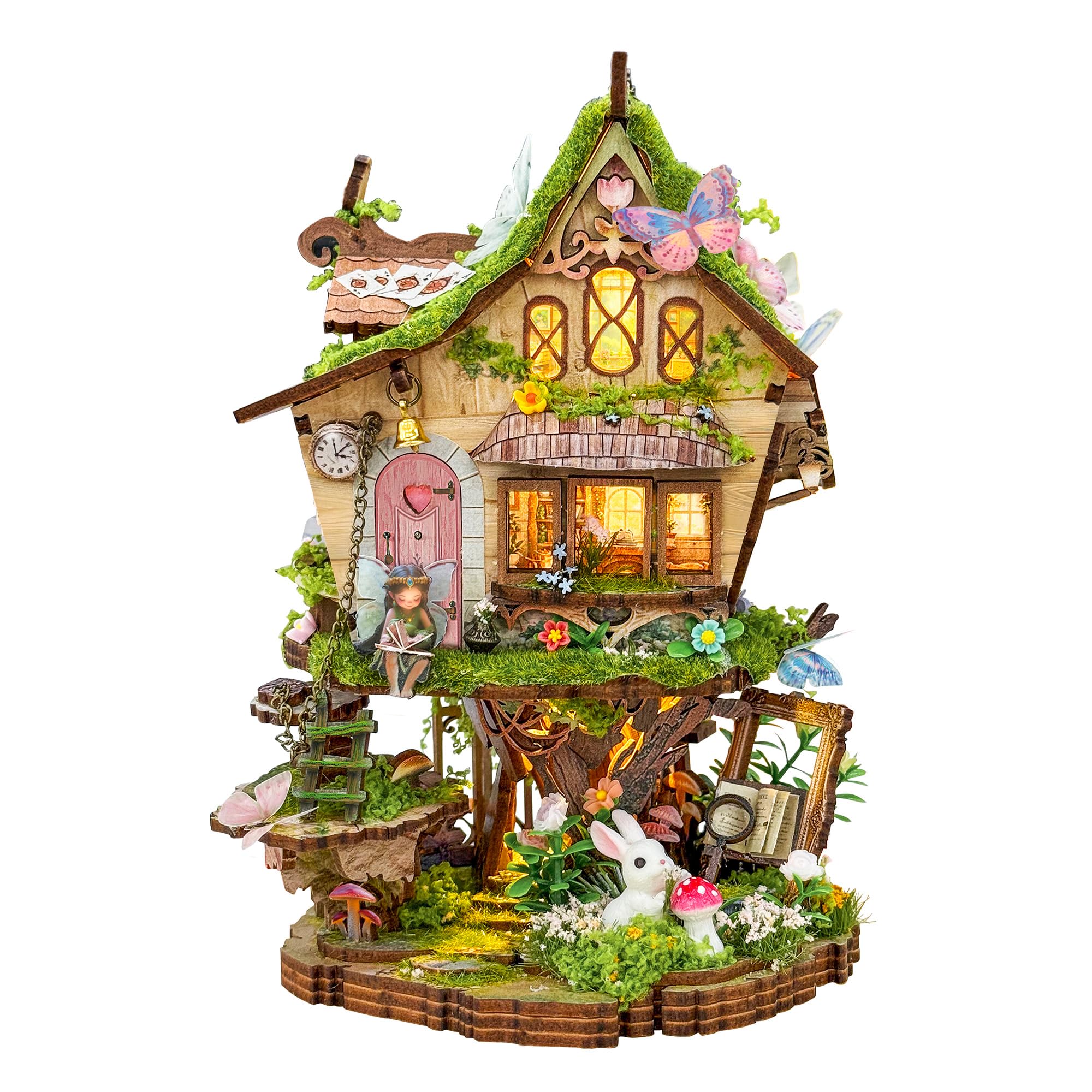 STRUCWOOD 3D Wooden Puzzle for Adults Teens, Fantasy Forest Model DIY Miniature Kit, Great for Gifting & Decor Dollhouse Kit - Rowen's Treehouse (SQ-80) โ image 1