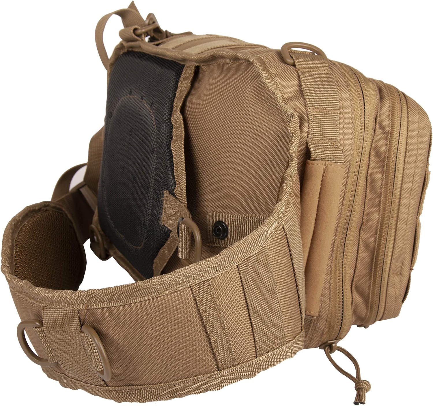 WFS Tactical Sling Backback with Concealed Carry Pocket, Coyote