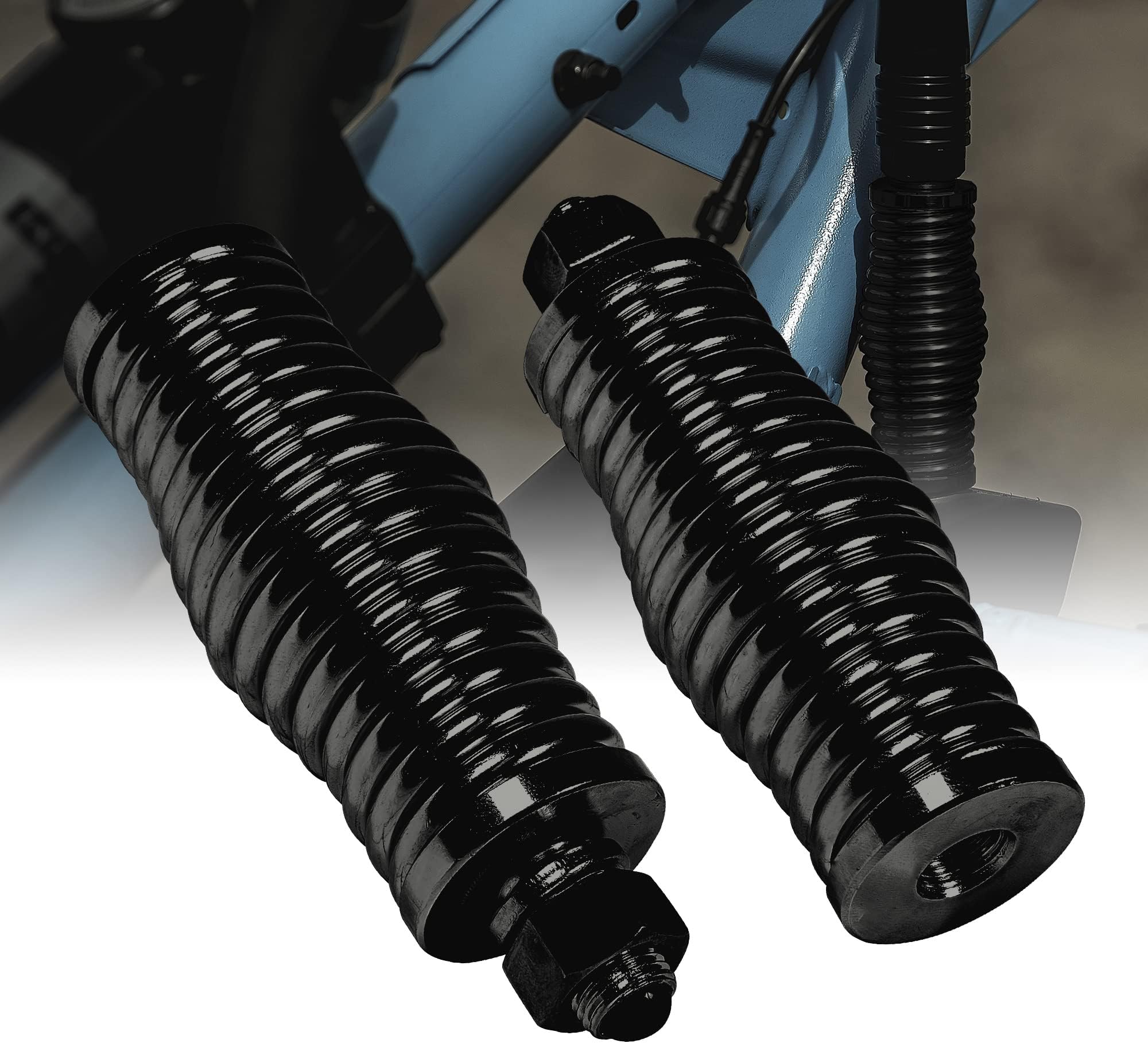 True MODS 2pc Heavy-Duty LED Whip Light Flag Spring Mount Mounting Base [Black-Finish] [Quick Release] [1/2" 20 Thread] for Offroad UTV ATV SxS Side-by-Side 4 Wheeler Polaris RZR Can-Am Maverick X3