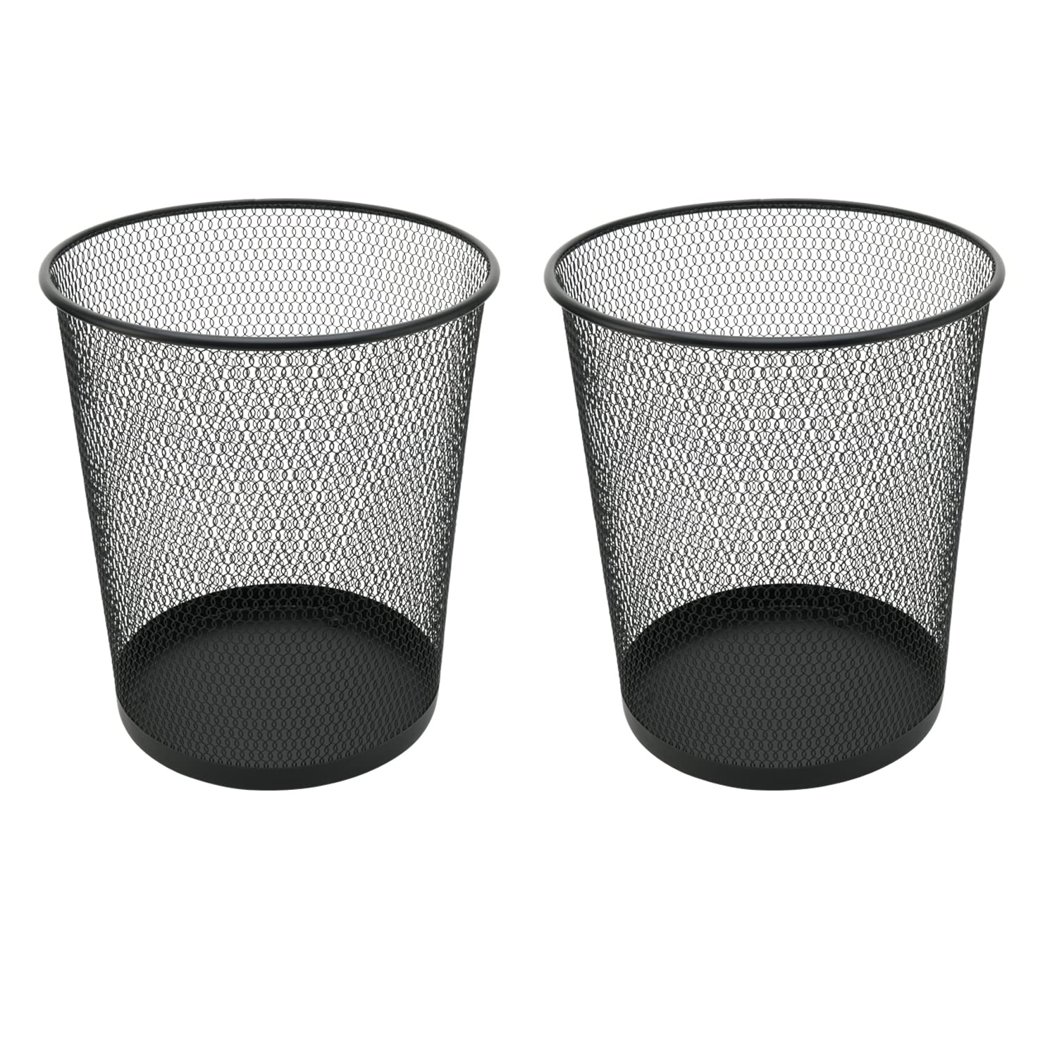 YBM HOME Mesh Wastebasket Trash Can for Home and Office Workspace Metal Office Trash Can Round-Shaped 4 75