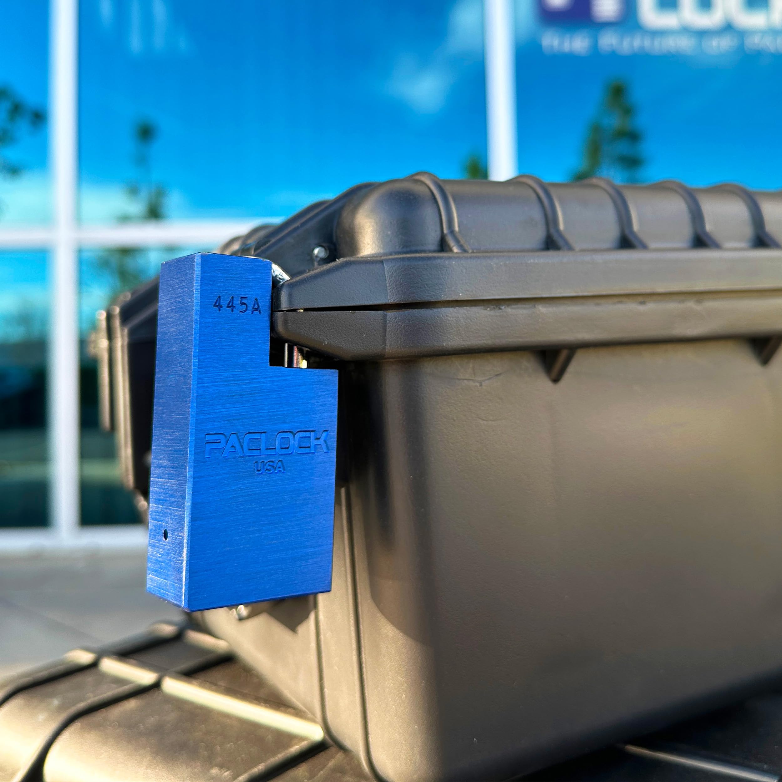 PACLOCK's UCS-445A, Shrouded Single Post Padlock for Pelican