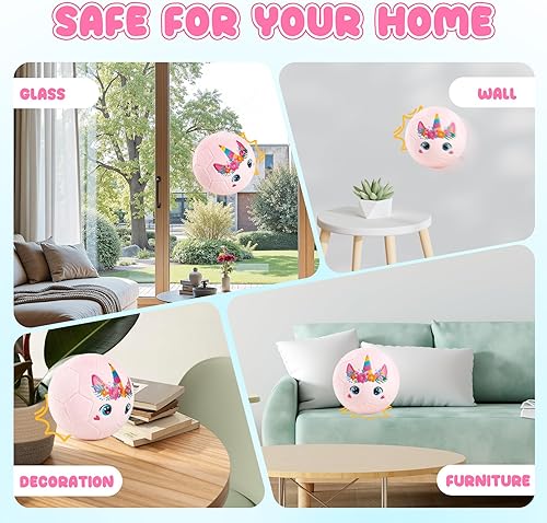 Miniatura 4 de ZOOJOY Balones de fútbol de interior para niños pequeños de 1 a 3 años, pelota de fútbol inflable silenciosa de felpa suave tamaño 3 para niños de 3