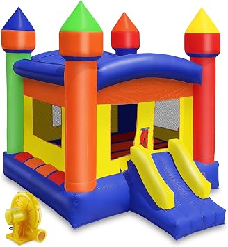 Cloud 9 Commercial Grade 13 x 13 Castle Bounce House with Blower - 100% PVC Inflatable Bouncer