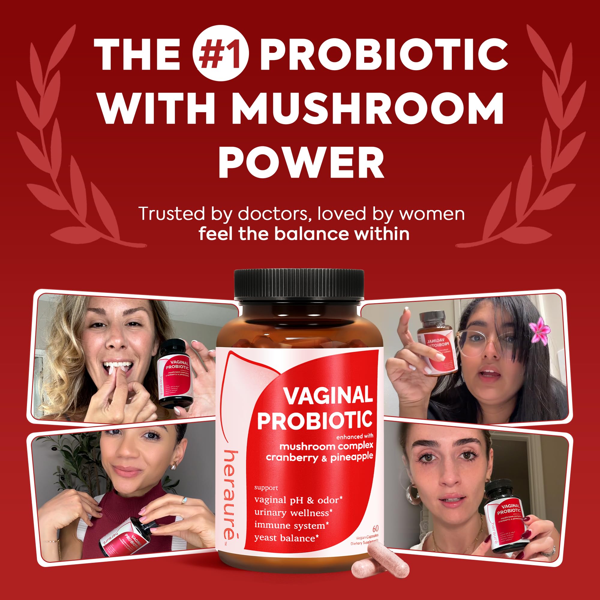 HerAure Vaginal Probiotics for Women, pH Balance & Yeast Balance, 60ct — Amazon image 9