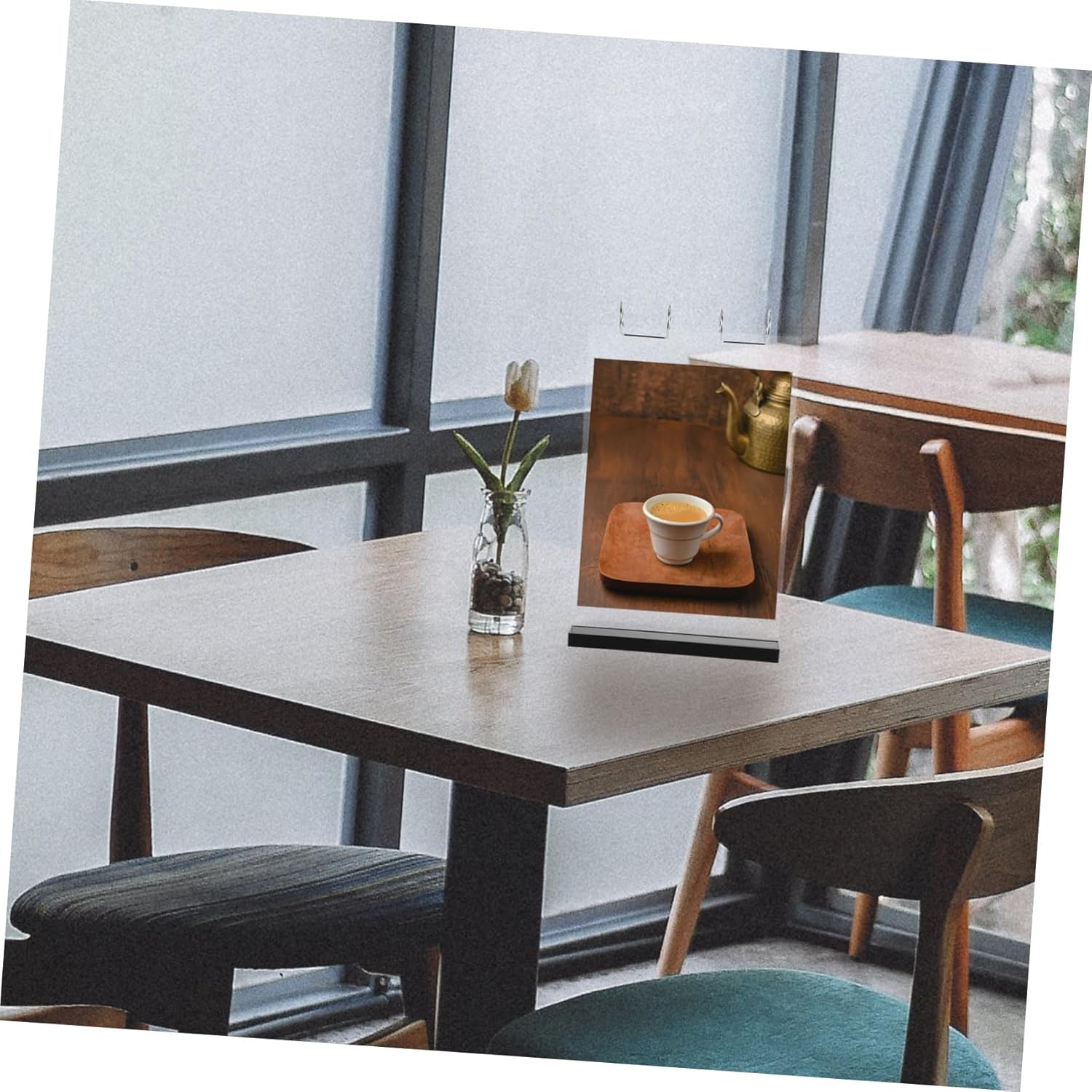 Acrylic Sign Holder Stand Display Rack for Signs Menu Stand Elegant Design for Tea Shops