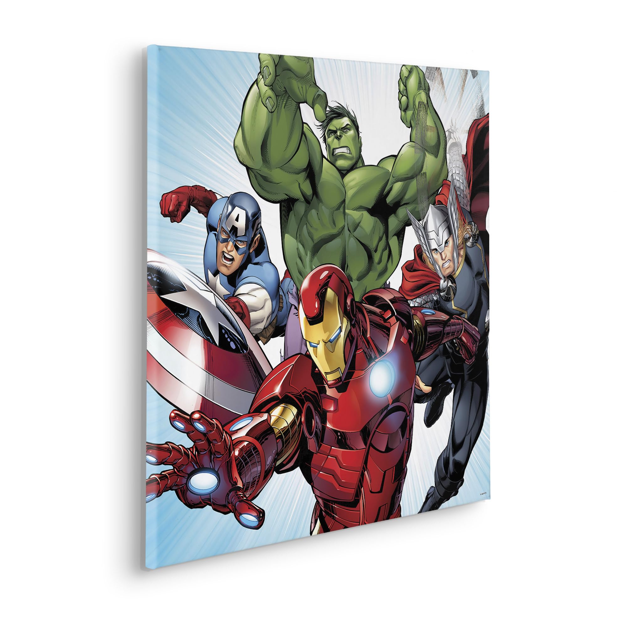 Komar Keilrahmenbild - Marvel Avengers Teampower - Größe: 60 x 60 cm