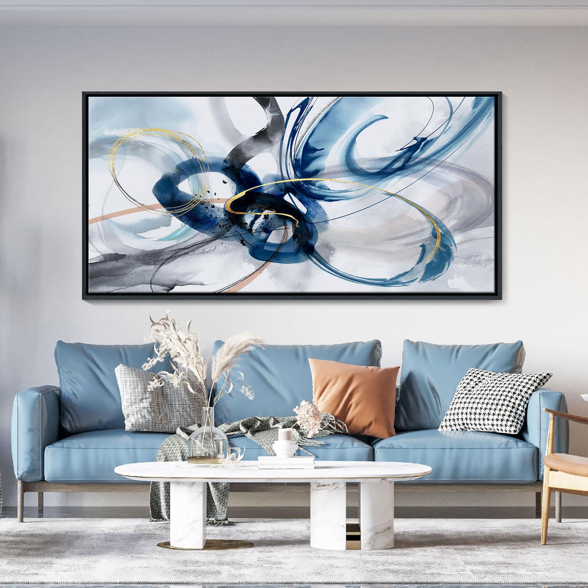 The Best Oversized Wall Art in 2026 2 KLAKLA Extra Large Wall Art - Abstract Huge Canvas Picture Wall Decor Living Roo — product photo