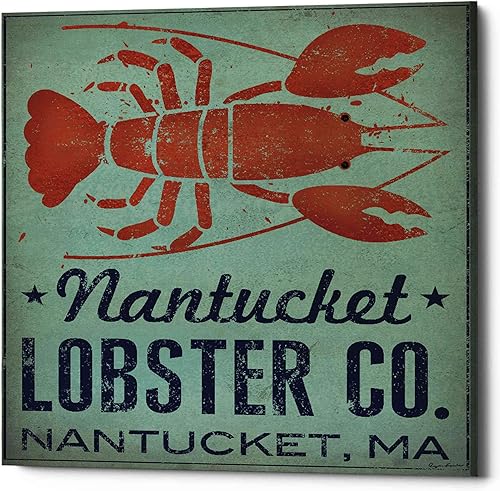 Epic Graffiti 'Nantucket Lobster Square' de Ryan Fowler, arte de pared en lienzo, 12 x 12 pulgadas