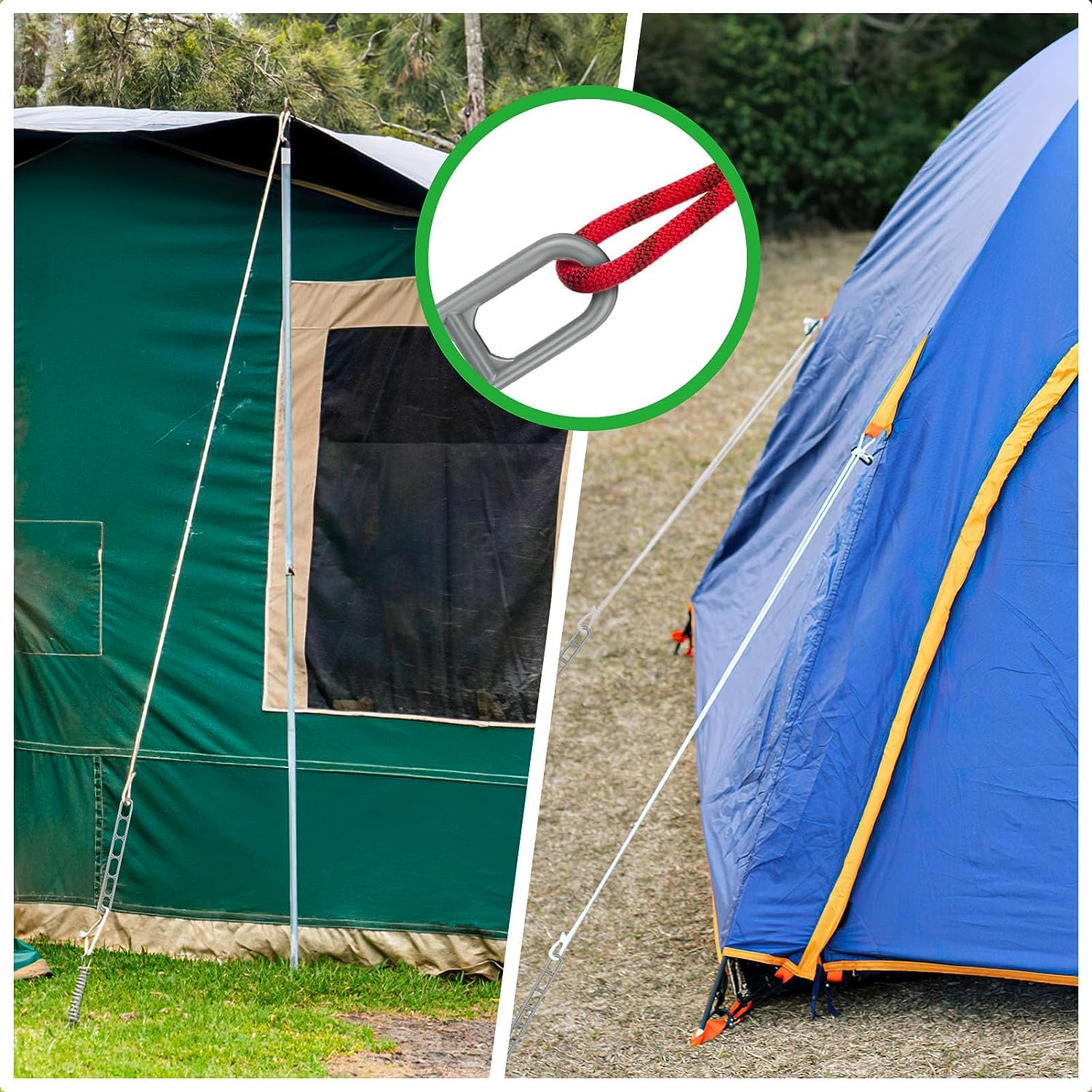 zelt befestigung 20 Stück Lohill Abspanngummi, Abspannelemente für Vorzelte,6-Loch Abspannelement aus Kunststoff Vorzeltleiter,Zelt Befestigung,Camping Abspannleiter für Zelte Markisen Vordächer Sonstiges E-Bike mit 100 km/h 3 Season Tents Color:Blue Skies Ahead