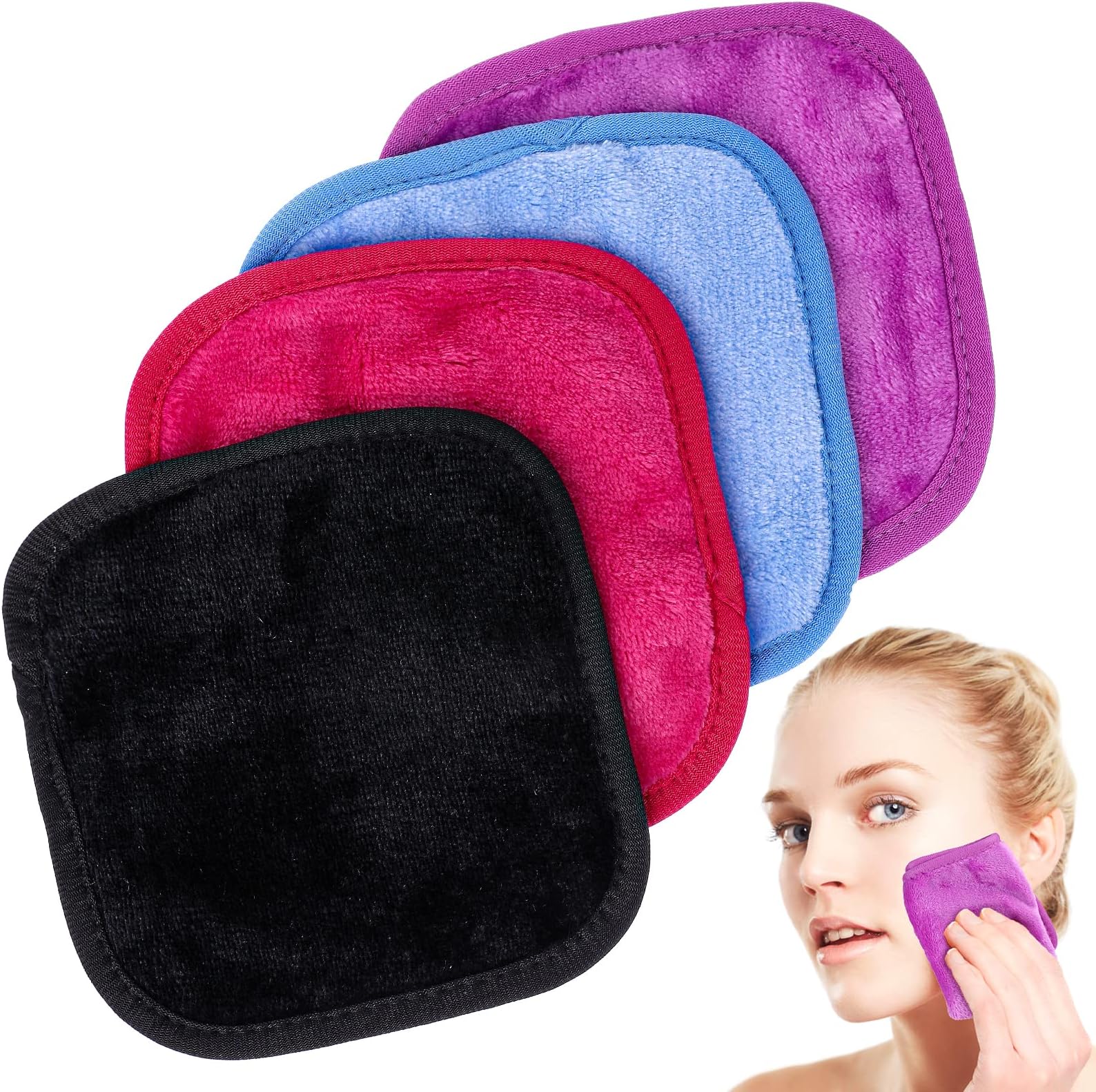 Sibba 4 PCS Makeup Cloth Remover Reusable Soft Microfiber