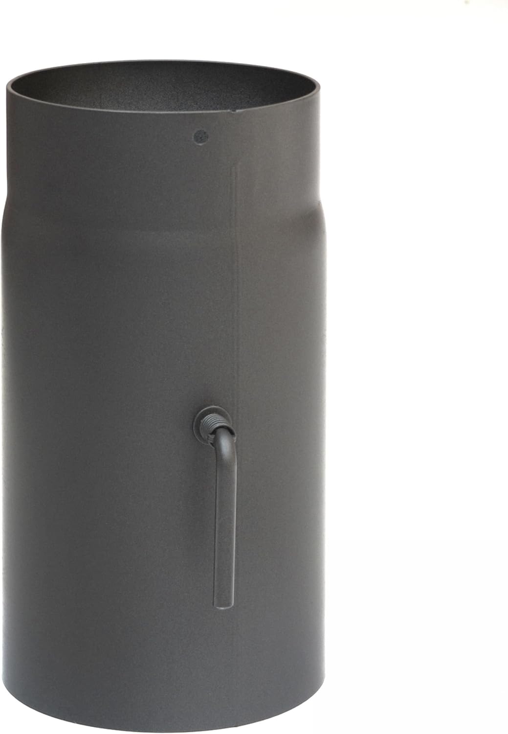 Raik Ofenrohr 180mm Mit Zugregulierung - 250mm Lang Aus 2mm Stahlblech Schwarz