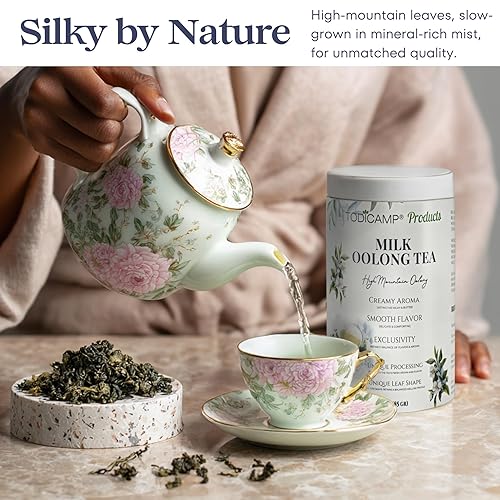 Miniatura 5 de Té de Hoja Suelta de Oolong con Leche  Té Premium Chino de Oolong 1 lb  Doble Aroma Lácteo y Sabor Suave  Lata de Té de Hoja Suelta a Granel  Té de