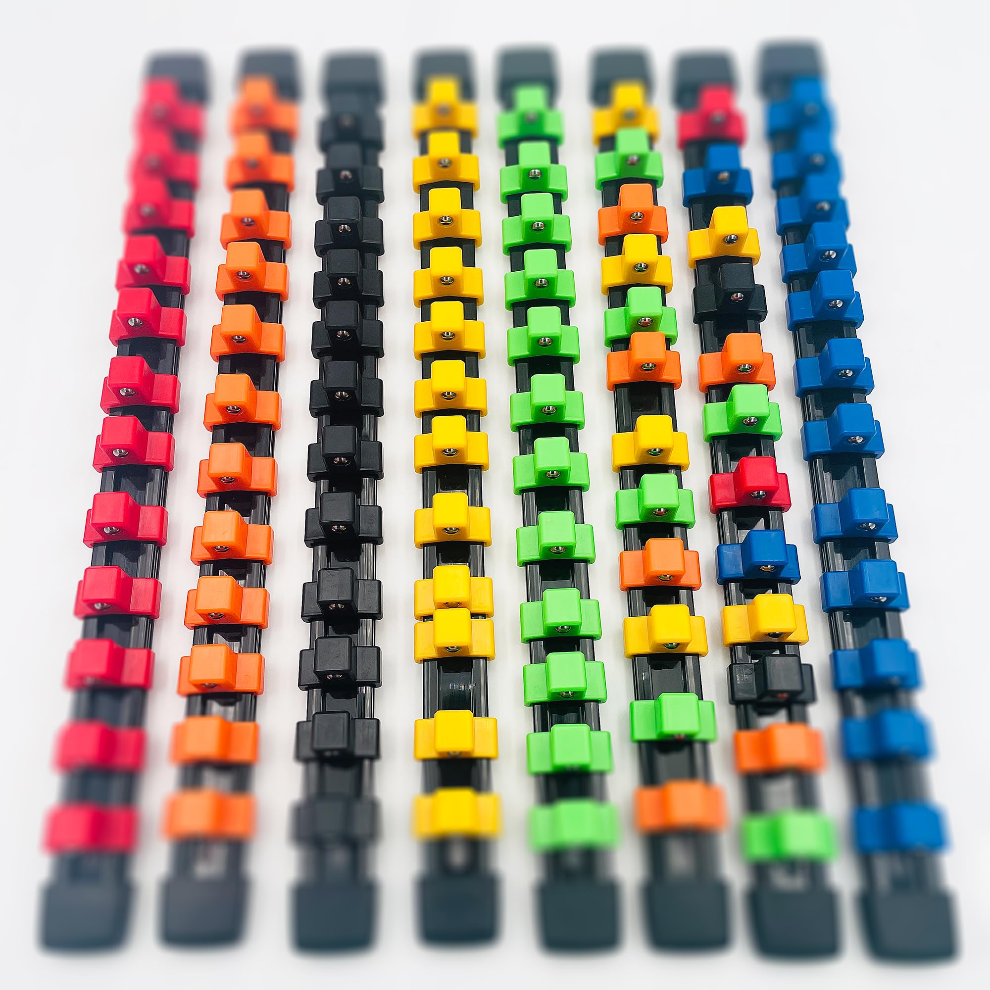 JIYOSE 1/2 inch, 3/8 inch, and 1/4 inch Drive Socket Rail Holders