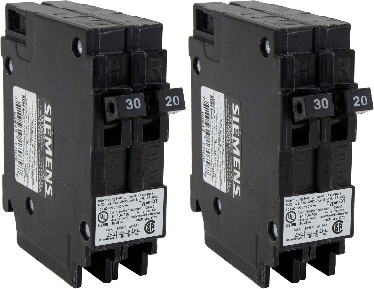 RecPro RV Circuit Breaker 3020 Amp Siemens Q3020 Camper