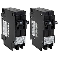Vista 8 de RecPro Interruptor de circuito para RV Q3020 30/20 amperios doble unipolar 120V termo-magnético Desencadenamiento estándar Tipo de enchufe
