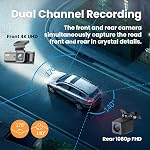 FONY &KENY 4K Dash Cam Front & Arrière, SONY STARVIS, Gratuit 128 GB TF Carte, 5.8 GHz Wifi et GPS, 3.18" IPS Écran, vision nocturne, senseur G, 24H Moniteur de stationnement, Verrouillage d'urgence, Enregistrement de boucles pour une conduite sécuritaire.