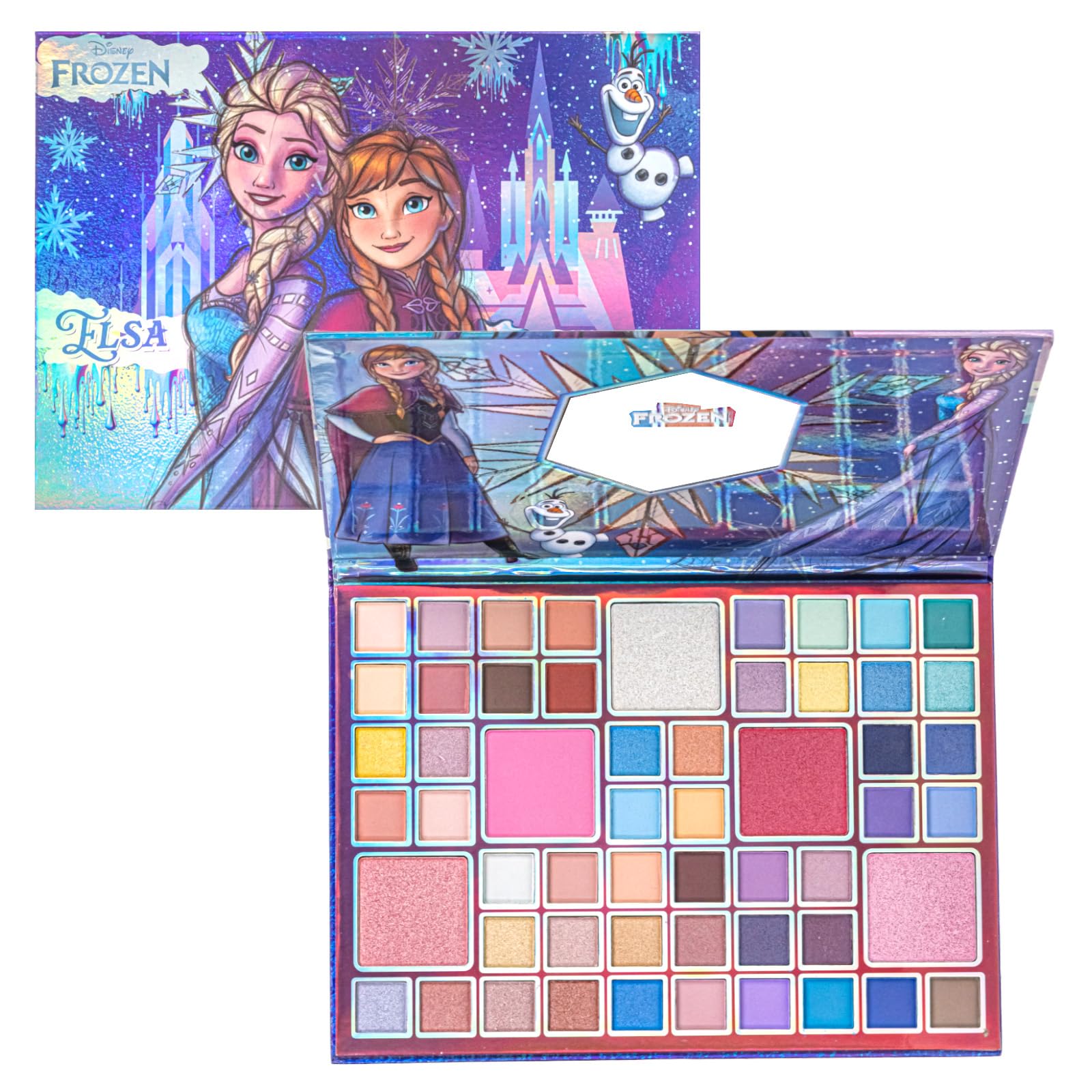 Disney Frozen Palette Ombres à Paupières 55 Couleurs avec Miroir