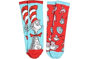 Dr. Seuss Socks for Kids, Cat In The Hat and One Fish,...