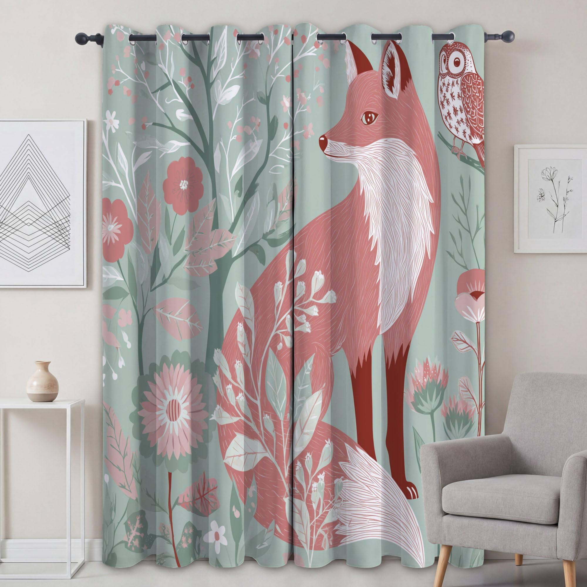 Zasłony zaciemniające z nadrukiem duszpasterskim, 140 L x 245H cm (2 panele