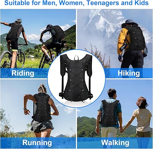 Miniatura 2 de Mochila de hidratación, mochila de ciclismo al aire libre, mochila de hidratación ligera con vejiga de hidratación de 70 onzas, mochila de agua para