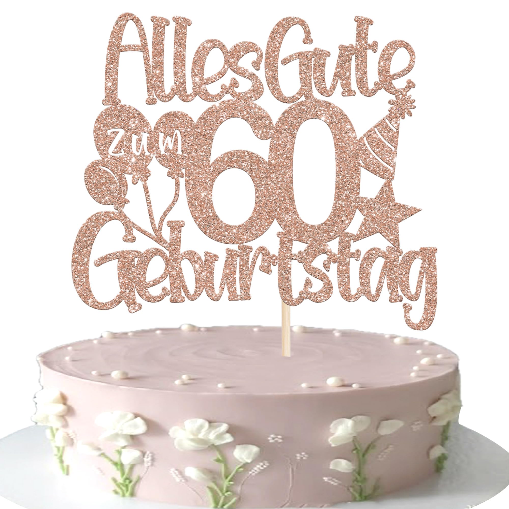 1 Stück Alles Gute zum 60 Geburtstag Tortendeko 60th Luftbal
