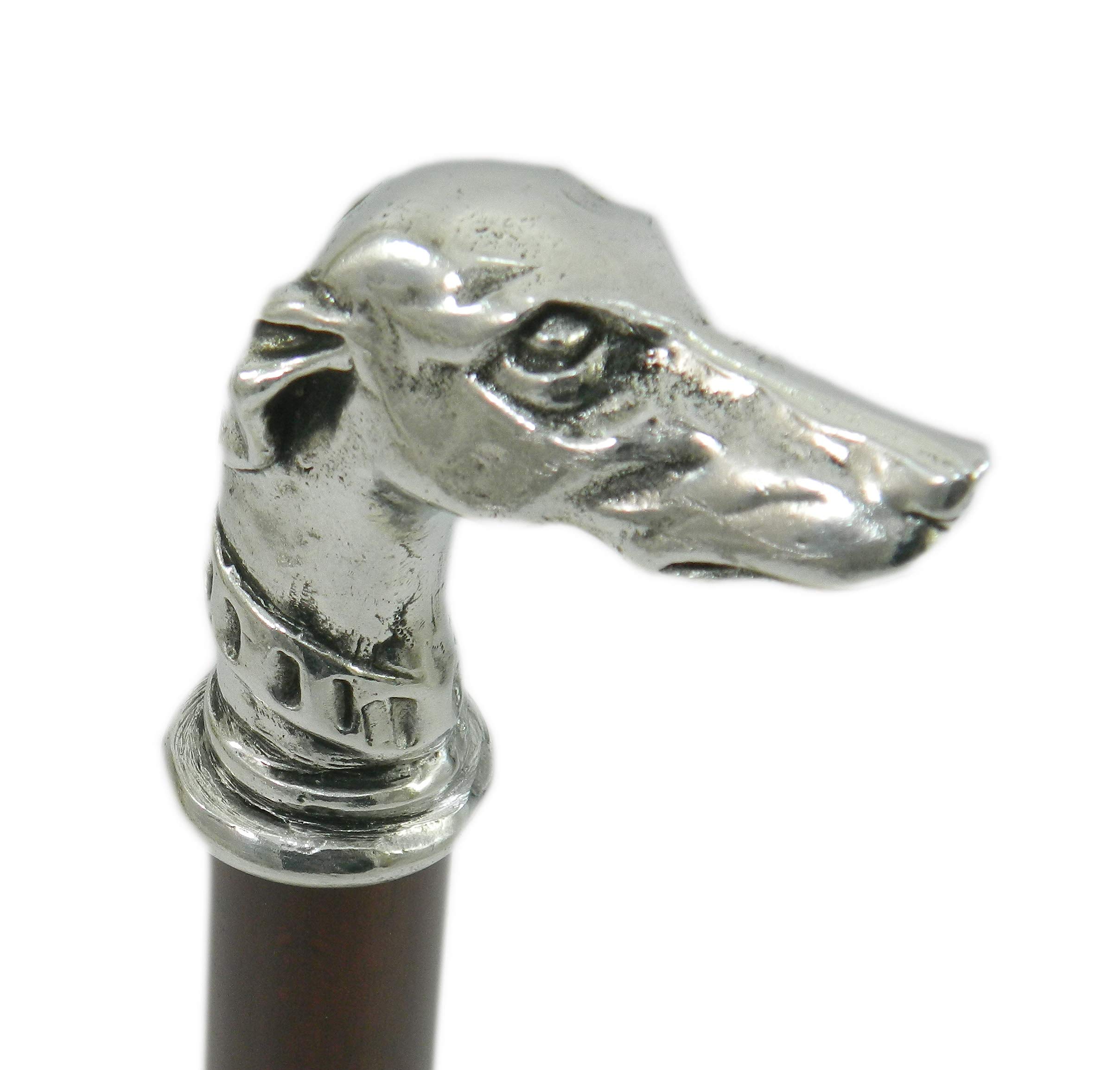 Cavagnini Bastón de Paseo para Hombre Elegante en Madera con empuñadura en Metal Macizo sólido y Robusto Made in Italy