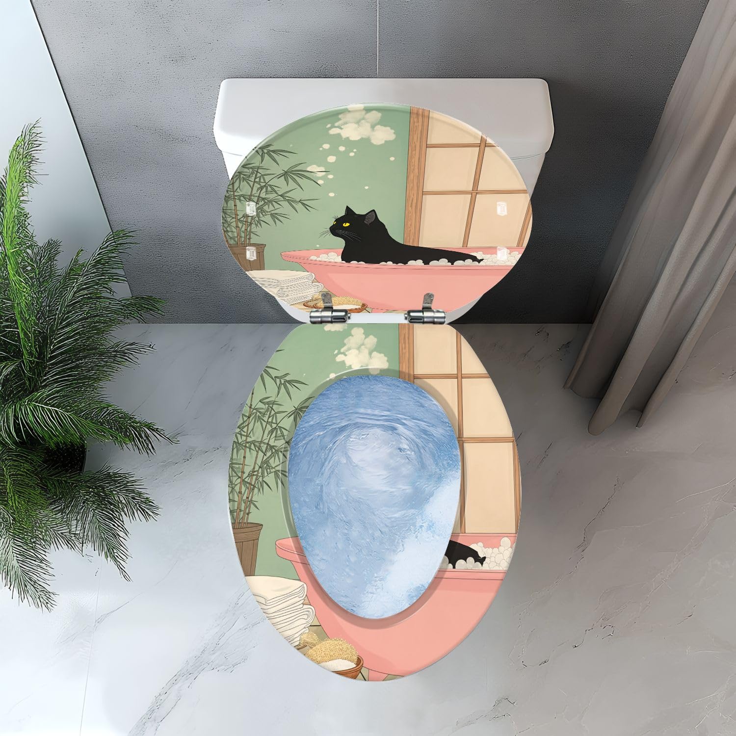 Sedile WC allungato in resina Simple Life per bagno domestico