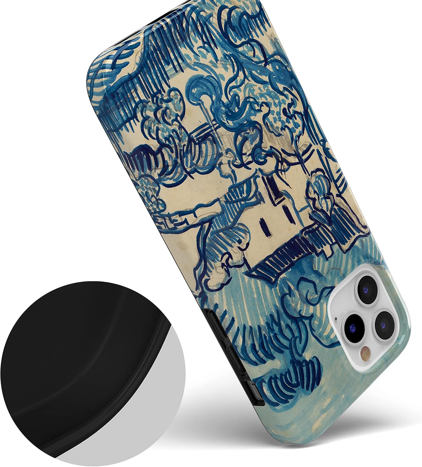 Casely iPhone 12/12 Pro Case | Van Gogh | Landscape with Houses | Classic Ultra Slim Design