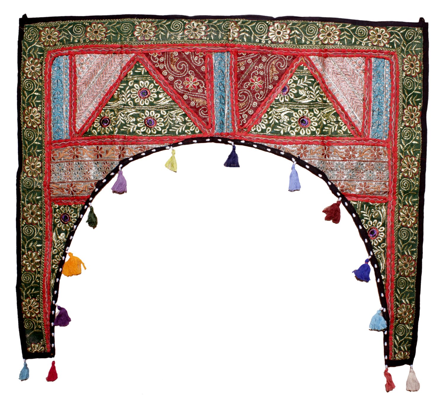 Bandhanwar décoration d'intérieur brodée main en coton premium