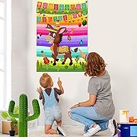 Vista 7 de ASTARON Coloca la Cola en el Burrito Juego Mexicano del Burrito con 24 Adhesivos de Cola para Fiesta del Cinco de Mayo, Fiesta Mexicana, Fiesta