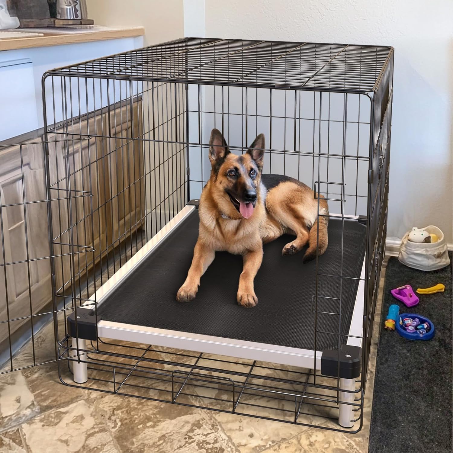 Amazon | FXW TitanNest 通気性メッシュの噛みに強い高床式犬用ベッド