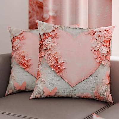 PETTI Artigiani Italiani - Coppia di Federe Cuscino 45x45 cm in Microfibra, Cuscini Arredo Camera da Letto, Divano, Salotto, Set 2 Fodere Copricuscino, Federa Shabby 335, 100% Made in Italy