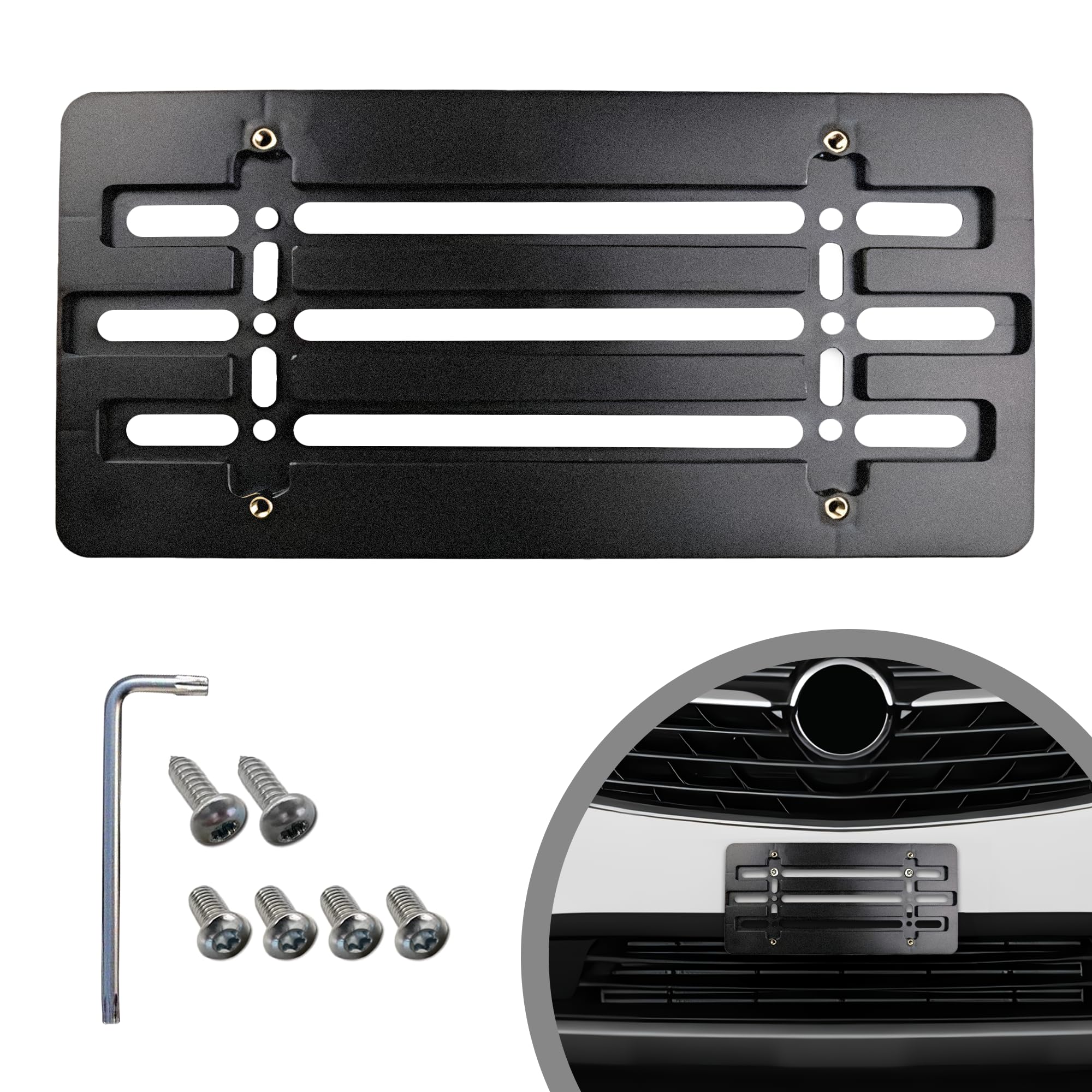 Front License Plate Tag Holder Mounting Adapter Bumper Bracket for Bentley R-R