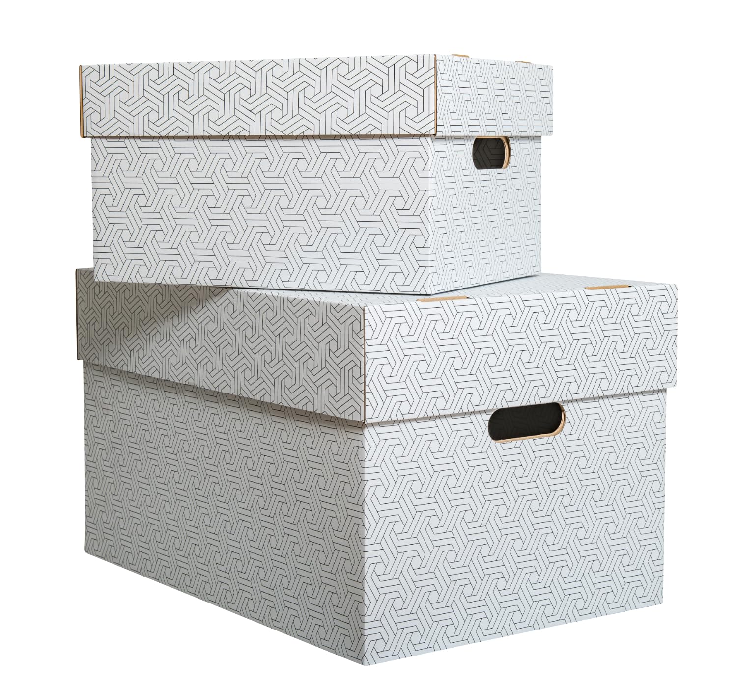 karton-billiger | Aufbewahrungsbox mit Deckel Archivbox Geschenkbox (9Stück, XL - 50x35x30,5cm)