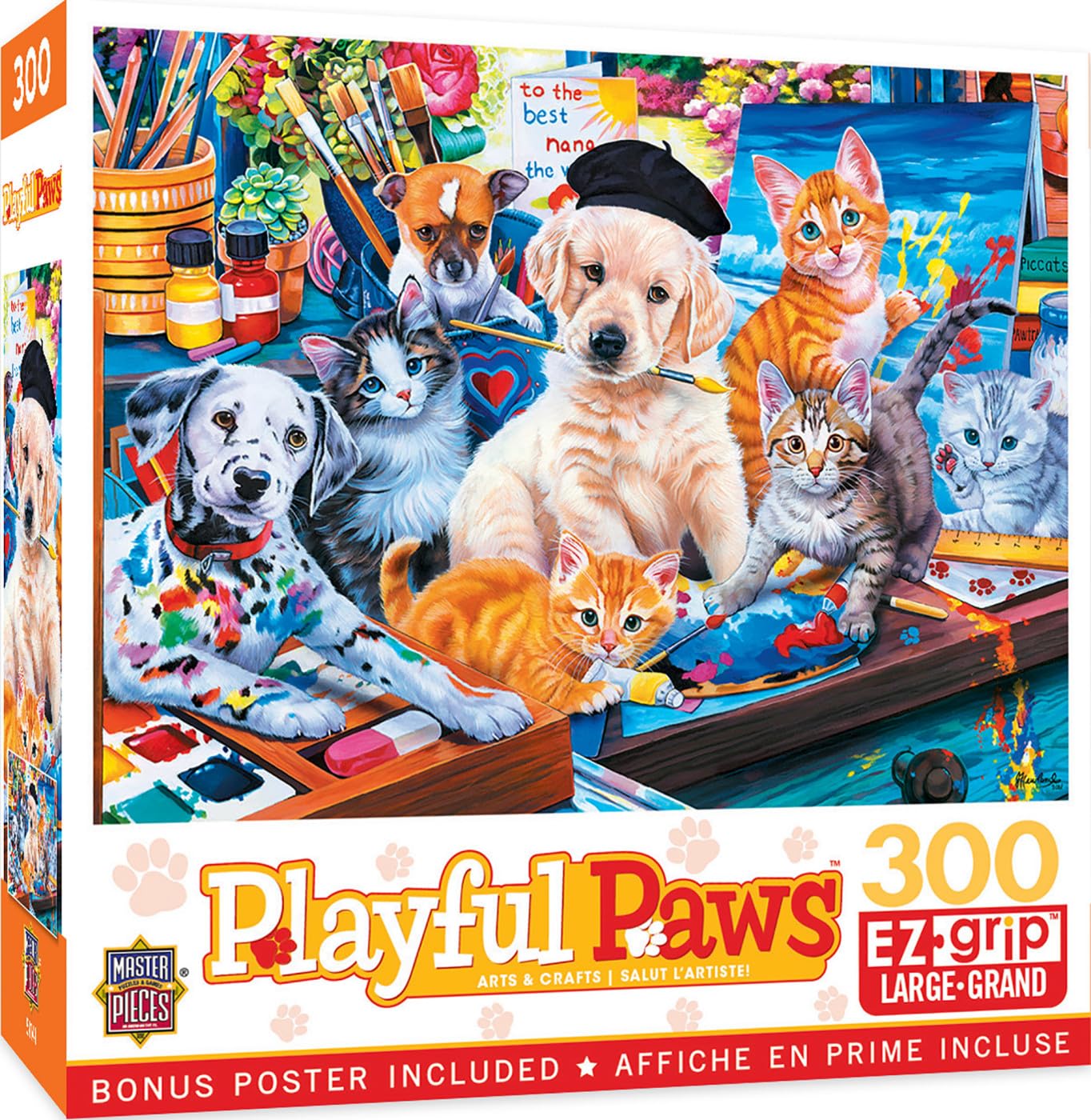 Amazon.com: MasterPieces Playful Paws - Art's & Crafts 300pc