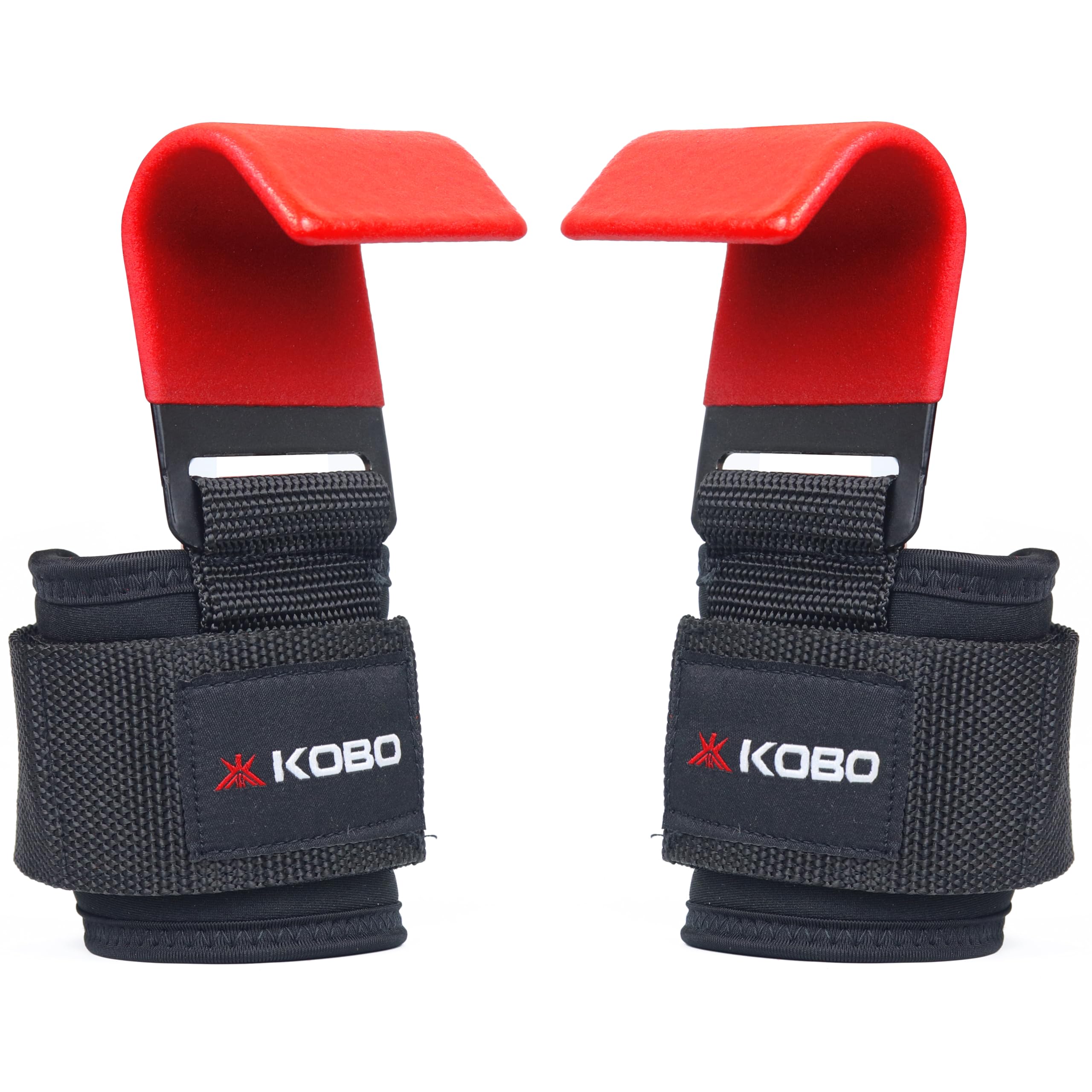 Kobo Weight Lifting Hooks, Non-Slip Rubber Coating, 8mm Thick Padded Neoprene with Double Stitching, Premium Pair of Lifting Straps with Hooks for Weightlifting, Deadlifts, Chin Pull Up & Exercise (B0CSWCH2FT) Amazon Price History, Amazon Price Tracker